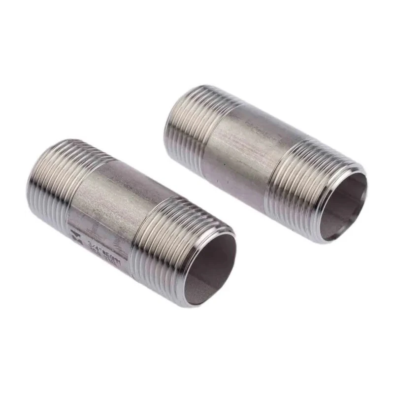 RS PRO Stainless Steel Pipe Fitting, Straight Circular Nipple, Male Threaded 3/4 in x Male Threaded 3/4 in 499-3259
