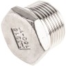 RS PRO Stainless Steel Pipe Fitting, Straight Hexagon Plug, Male Threaded 1 in 499-3489