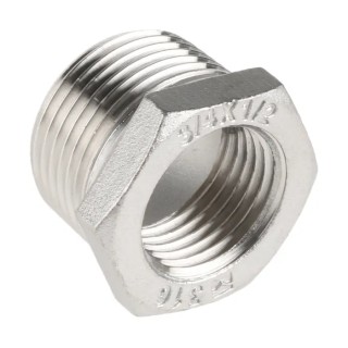 RS PRO Stainless Steel Pipe Fitting Straight Hexagon Bush Male Threaded 3/4 in x Female G Threaded 1/2 in 499-3524