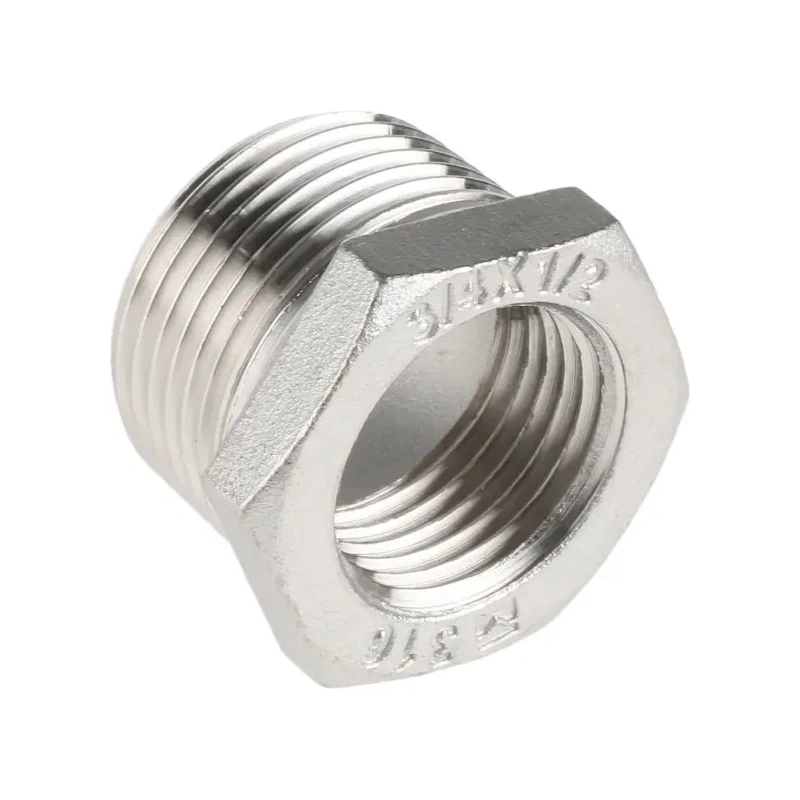 RS PRO Stainless Steel Pipe Fitting Straight Hexagon Bush Male Threaded 3/4 in x Female G Threaded 1/2 in 499-3524