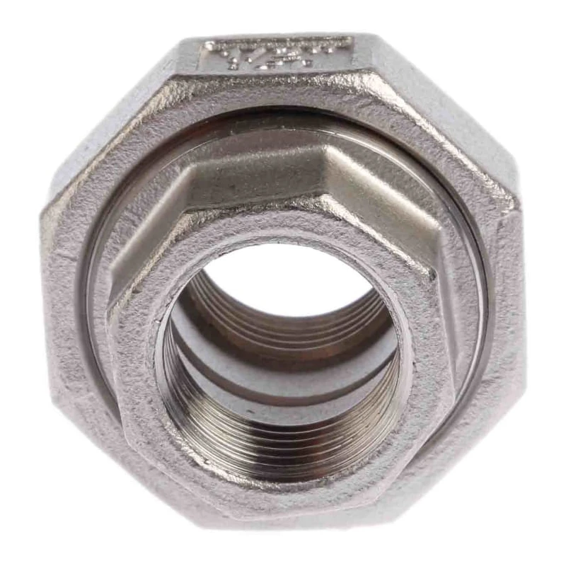 RS PRO Stainless Steel Pipe Fitting Straight Octagon Union Female G Threaded 1/2 in x Female G Threaded 1/2 in 499-3495