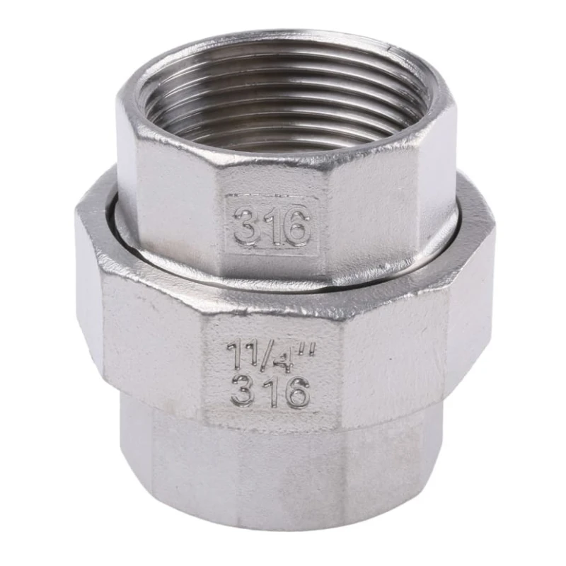 RS PRO Stainless Steel Pipe Fitting Straight Union Female G Threaded 1-1/4 in x Female G Threaded 1-1/4 in 499-3681