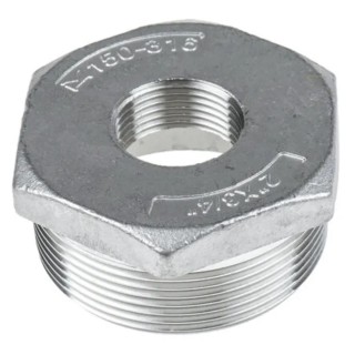 RS PRO Stainless Steel Pipe Fitting Straight Hexagon Bush Male Threaded 2 in x Female G Threaded 1/2 in 499-3726