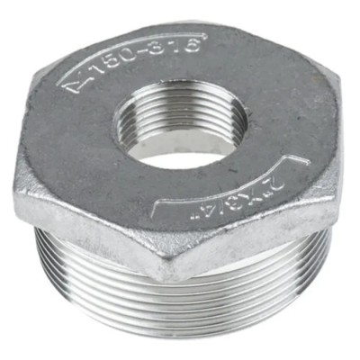 RS PRO Stainless Steel Pipe Fitting Straight Hexagon Bush Male Threaded 2 in x Female G Threaded 1/2 in 499-3726