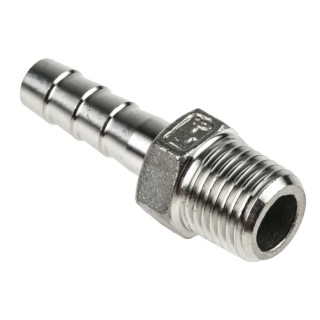 RS PRO Stainless Steel Pipe Fitting Straight Hexagon Nipple Male Threaded 1/4 in x Male 8 mm 499-3732