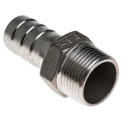 RS PRO Stainless Steel Pipe Fitting Straight Hexagon Nipple Male Threaded 3/4 in x Male Threaded 20 mm 499-3760