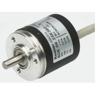 Baumer Optical Incremental Encoder 30V dc, 100 PPR, HTL/Push Pull Signal, Solid Shaft 5 mm, Synchro Flange BDK 16.24K100-5-4