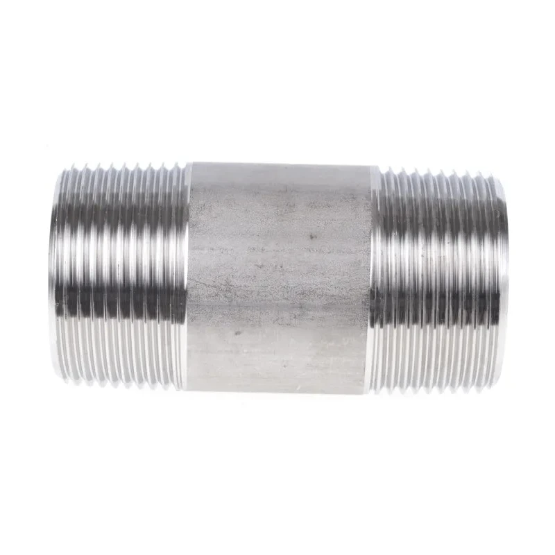 RS PRO Stainless Steel Pipe Fitting Straight Circular Nipple Male Threaded 1-1/4 in x Male Threaded 1-1/4 in 499-3271