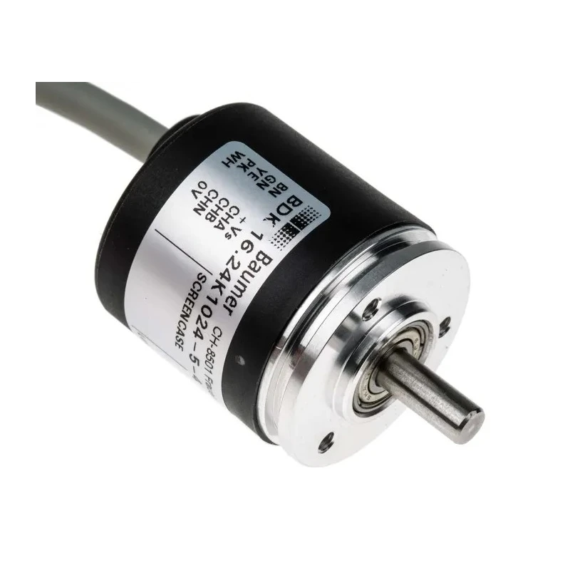 Baumer BDK Series Optical Incremental Encoder 30V dc, 1024 PPR, HTL/Push Pull Signal, Solid Shaft 5 mm BDK 16.24K1024-5-4