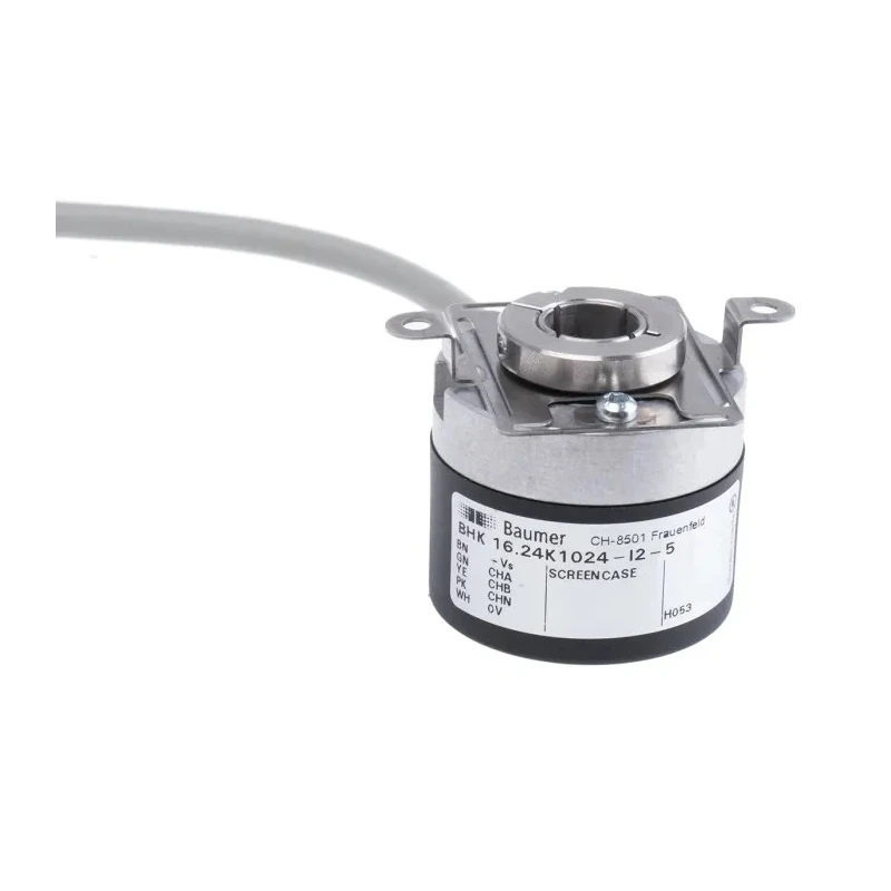 Baumer Optical Incremental Encoder BHK 16.24K1024-I2-5 30V DC, 1024 PPR, HTL Push Pull Signal, Hollow Type 12 mm Shaft
