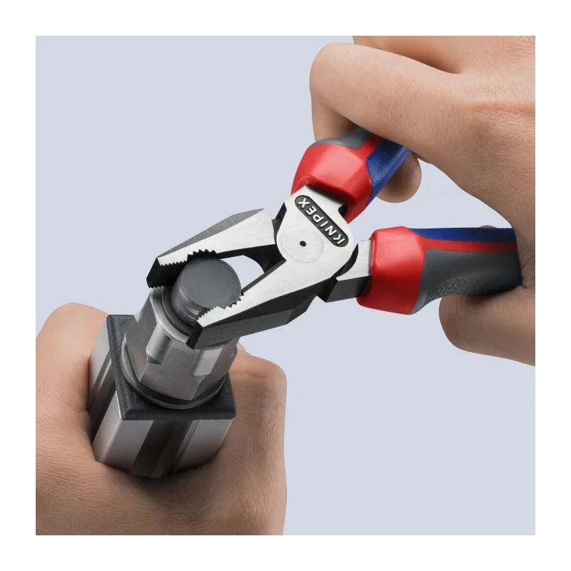 Knipex High Leverage 1-Piece Combination Plier 180mm Overall with Dual Component Handle 02 02 180