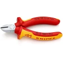 Knipex Side Cutting Pliers 125mm Bi-Metal Handle, Steel Jaw, VDE 1000V Approved 70 06 125