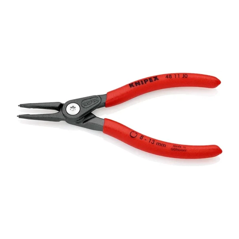 Knipex 1-Piece Circlip Plier, Inner Ring 8 to 13 mm, Plastic Coated Non-Slip Handle, Electric Steel Chrome Vanadium 48 11 J0