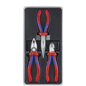 Knipex 3-Piece Plier Set Combination Pliers, Diagonal Cutters, Needle Nose Pliers 00 20 11