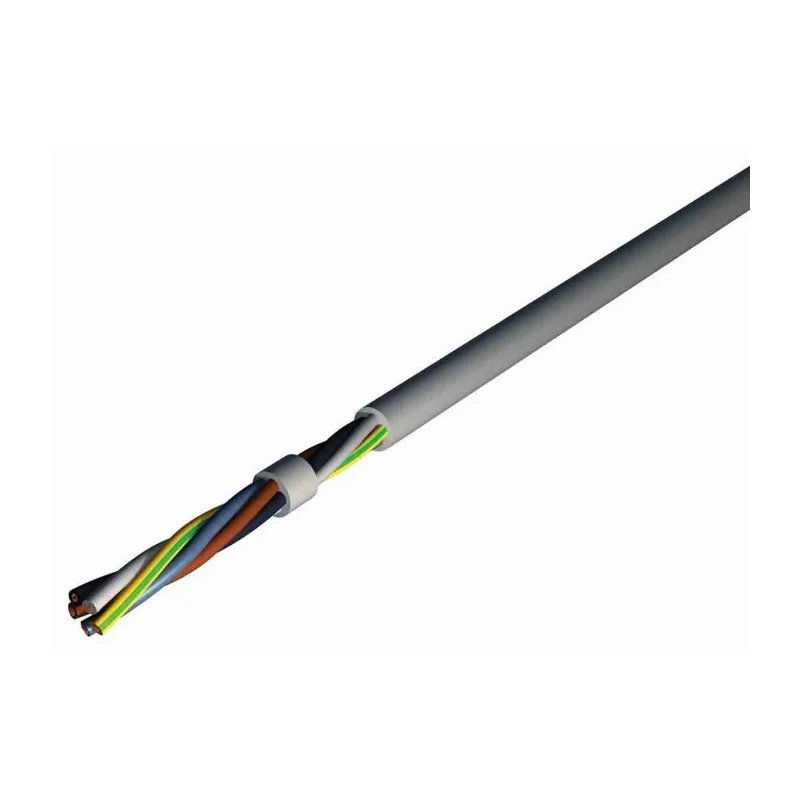 RS PRO 2 Core Power Cable Grey 1mm² Polyvinyl Chloride Jacket 70°C 300/500V 50 m 201-0546
