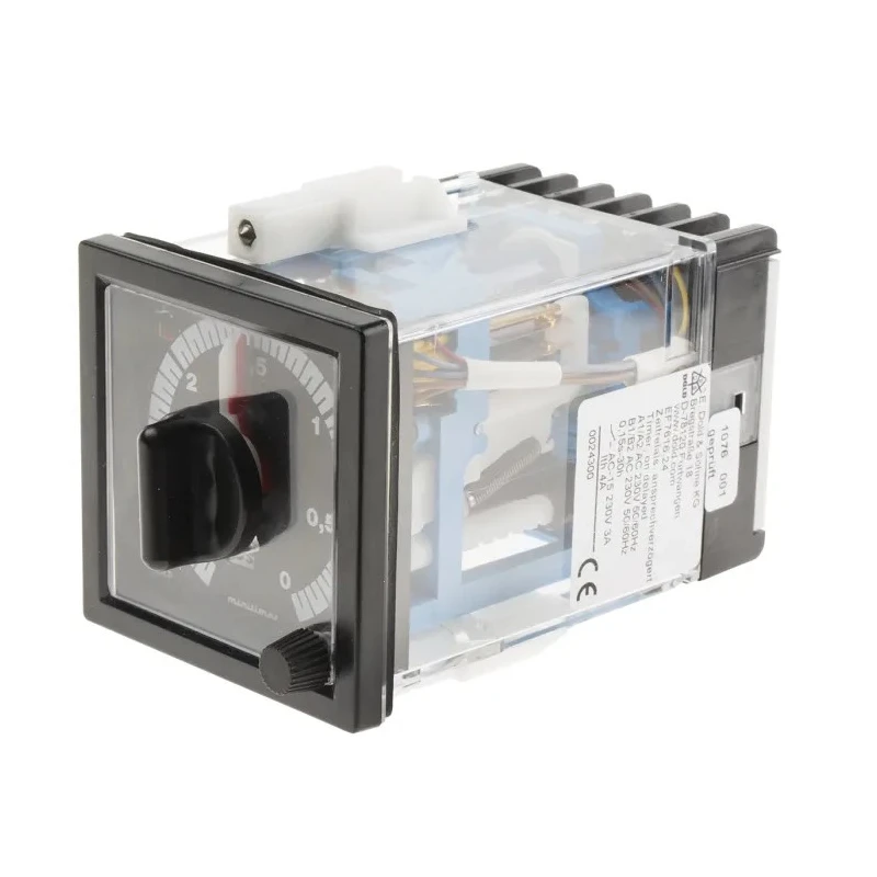 Dold EF7616 Series Panel Timer Relay, 2-Contact, 230V AC, 0.15 s to 30 h Timing Range EF7616.24 AC50/60HZ 230V 0.15S-30H