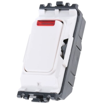 MK Electric 1 Way White 20A Switch Insert Module Grid Plus Series K4896N WHI