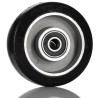 RS PRO Black Rubber Trolley Wheel 100mm Diameter 40mm Width Aluminium Hub Ball Bearing 160kg Load Capacity 201-2768