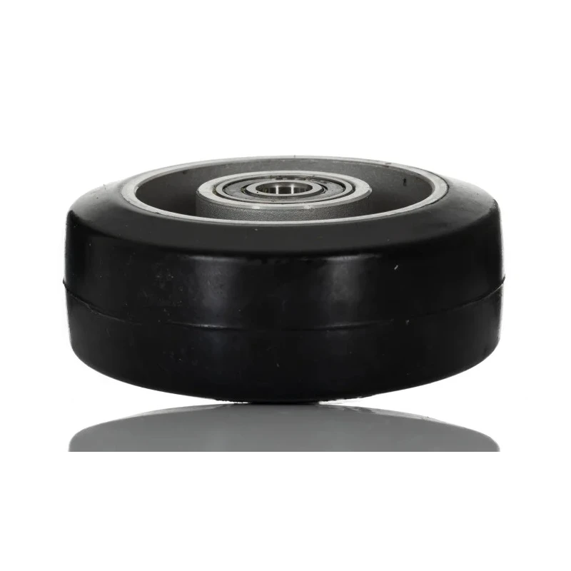 RS PRO Black Rubber Trolley Wheel 100mm Diameter 40mm Width Aluminium Hub Ball Bearing 160kg Load Capacity 201-2768