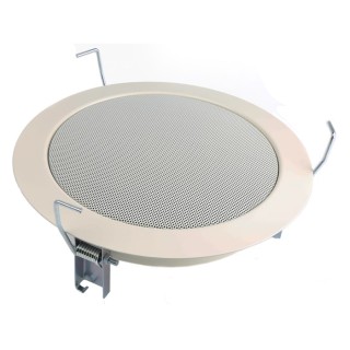Visaton 6W 100V Line White Ceiling Speaker 218mm Diameter, 20 kHz Frequency Response DL 18/1 100 V (RAL 9010)