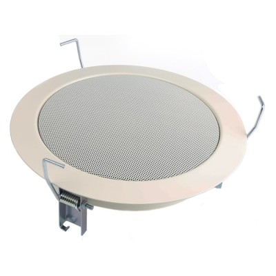 Visaton 6W 100V Line White Ceiling Speaker 218mm Diameter, 20 kHz Frequency Response DL 18/1 100 V (RAL 9010)