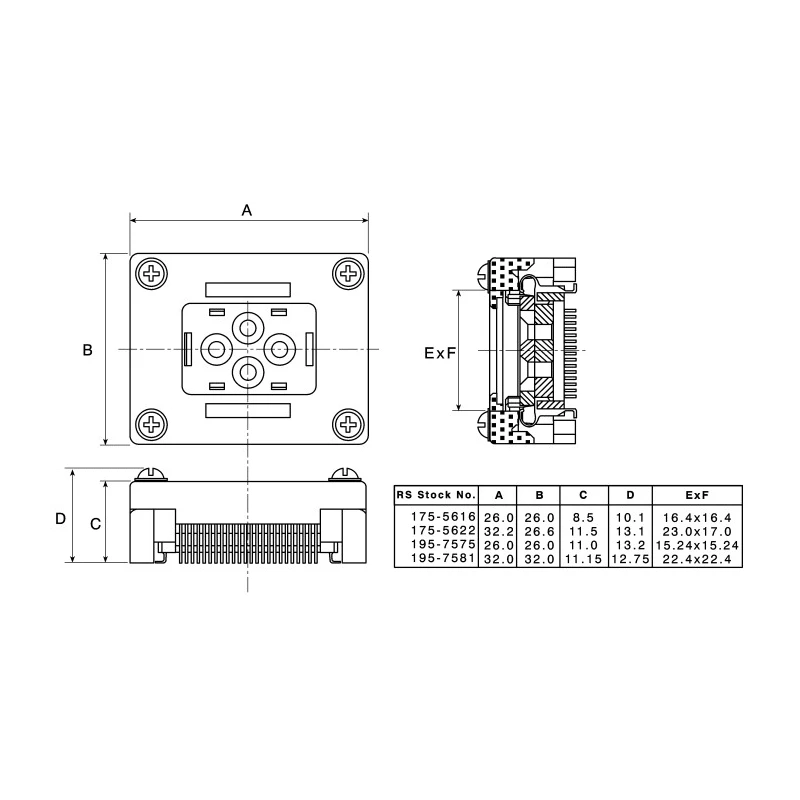 Yamaichi 0.65 mm Pitch 100 Way QFP Surface Prototyping IC Socket IC149-100-014-B5