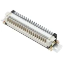 Yoshida Electric Industry DIN Rail Terminal Block Beige, Black, 30 Positions, 600V, 5A, Screw Termination UCK15S-20CU