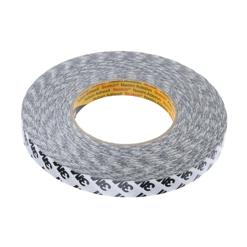 3M Translucent Double Sided Paper Tape Paper Backing 15mm Width 50m Length 16N/cm Adhesion Strength Model 9086 15MMX50M