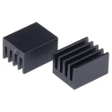 Fischer Elektronik Universal Rectangular Heatsink Aluminium Black Anodised 71K/W 6 mm x 10 mm x 8 mm ICKSMDF10