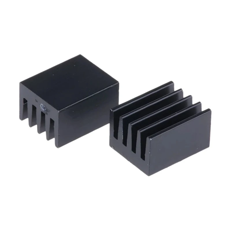 Fischer Elektronik Universal Rectangular Heatsink Aluminium Black Anodised 71K/W 6 mm x 10 mm x 8 mm ICKSMDF10