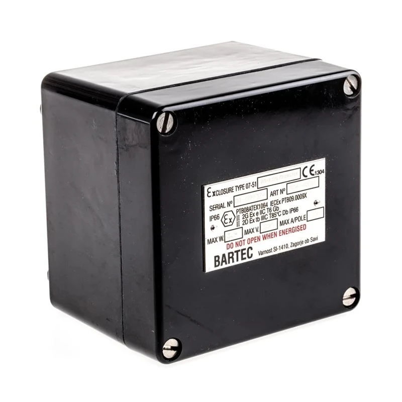 Craig & Derricott GB Series Black Polyester Junction Box, IP66, 9 Terminals, ATEX Certified, 122mm x 120mm x 90mm 235471