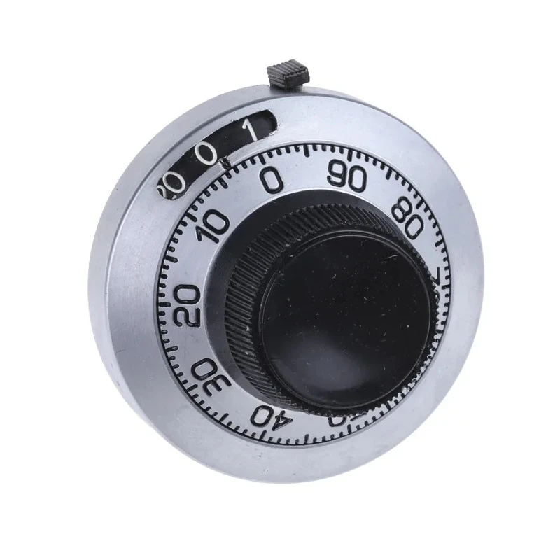 Vishay 46 mm Diameter Chrome Satin Dial Potentiometer Knob for 6.35 mm Circular Shaft 25A11B10