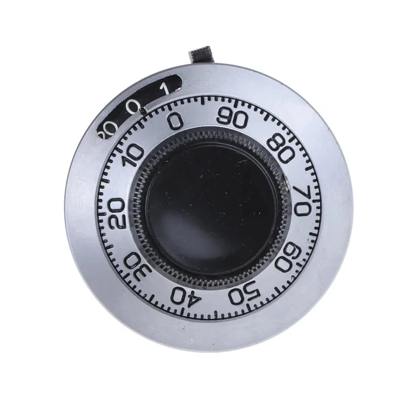 Vishay 46 mm Diameter Chrome Satin Dial Potentiometer Knob for 6.35 mm Circular Shaft 25A11B10