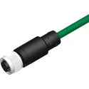 RS PRO 4 Way M12 to Unterminated Cable 5 m, Thermoplastic Elastomer Jacket, Green, 250V 201-7090