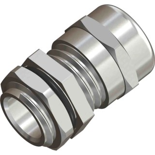 RS PRO Silver Metal Cable Gland PG11 Thread, 5 to 10 mm Cable Diameter, IP68 Protection PG11