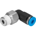 Festo Polybutylene Terephthalate Pneumatic Rotary Union Push-in Tube Connector 6mm, Male Thread R1/8, 6 bar QSRL-1/8-6