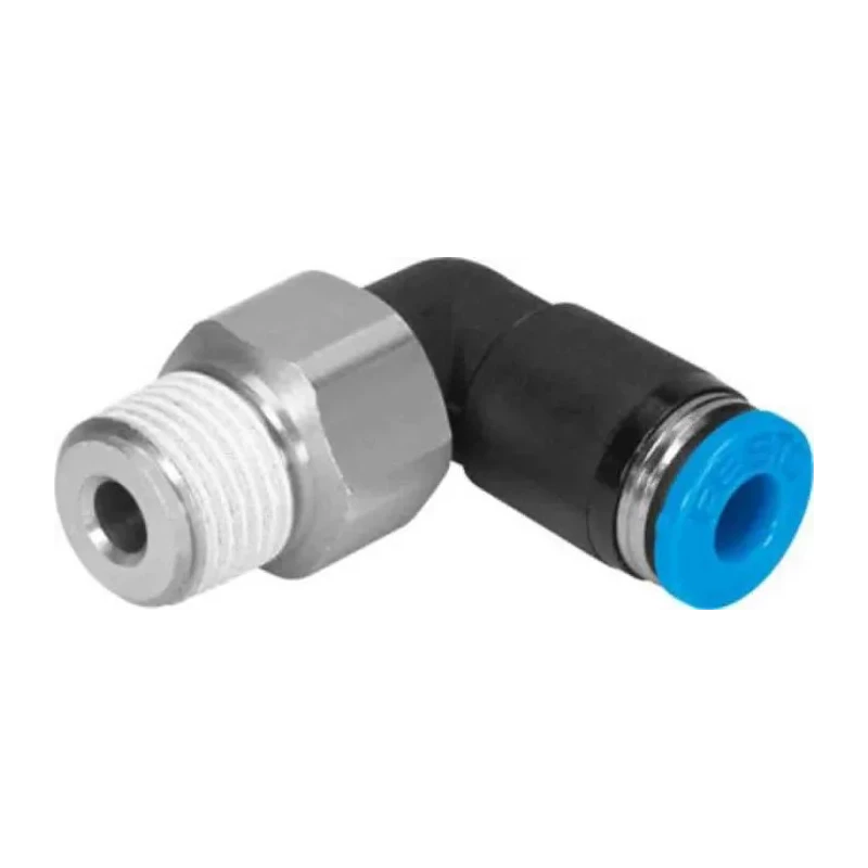 Festo Polybutylene Terephthalate Pneumatic Rotary Union Push-in Tube Connector 6mm, Male Thread R1/8, 6 bar QSRL-1/8-6