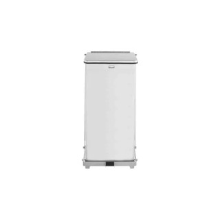 Rubbermaid Commercial Products Defenders Grey Pedal Galvanised Steel Waste Bin 49L FGST24SSPL