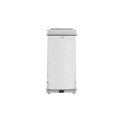 Rubbermaid Commercial Products Defenders Grey Pedal Galvanised Steel Waste Bin 49L FGST24SSPL