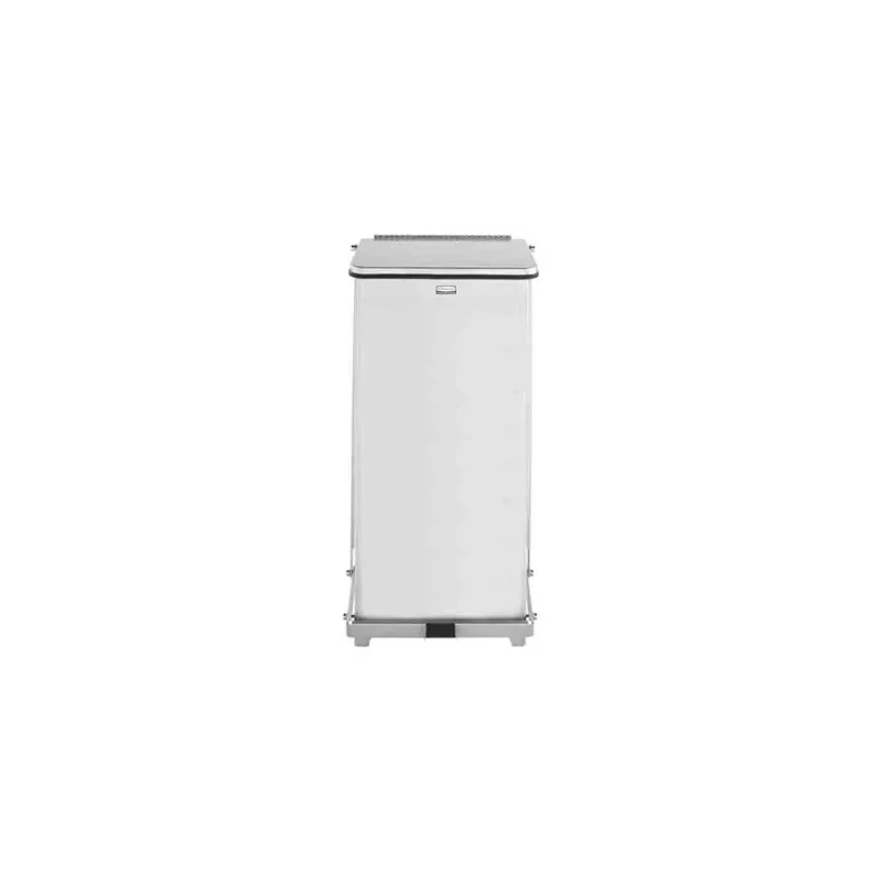 Rubbermaid Commercial Products Defenders Grey Pedal Galvanised Steel Waste Bin 49L FGST24SSPL