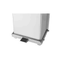Rubbermaid Commercial Products Defenders Grey Pedal Galvanised Steel Waste Bin 49L FGST24SSPL