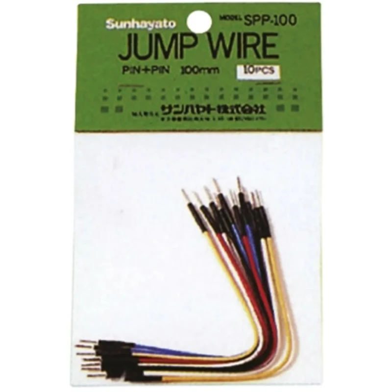 Sunhayato 100 mm Insulated Nickel Plated Copper Breadboard Jumper Wire SPP-100
