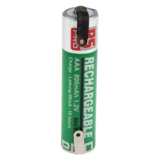 Saft RS PRO Nickel Metal Hydride Rechargeable AAA Battery 800mAh 1.2V Model 504-6219