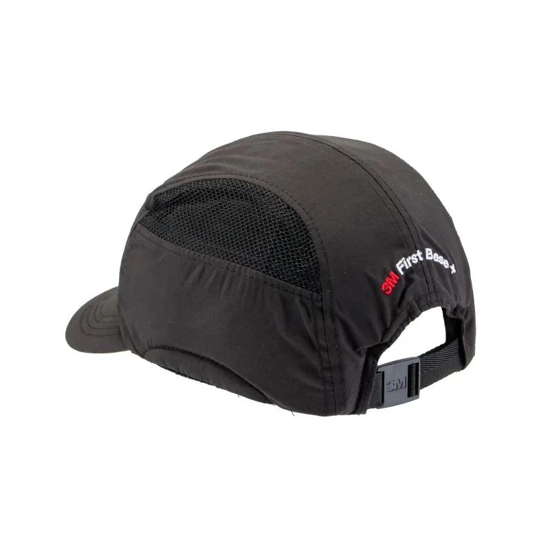 3M Black ABS Industrial Short Peak Bump Cap with Integral Sweatband 52-65 cm 7100206562