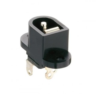 Lumberg Industrial Power Connector 1A 12V DC Black Phenol Formaldehyde Panel Mount Solder Terminal NEB/J 25