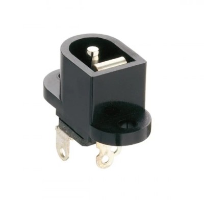 Lumberg Industrial Power Connector 1A 12V DC Black Phenol Formaldehyde Panel Mount Solder Terminal NEB/J 25