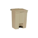 Rubbermaid Commercial Products Legacy Step-On Beige Pedal Plastic Waste Bin 68L FG614500BEIG