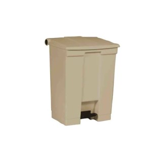 Rubbermaid Commercial Products Legacy Step-On Beige Pedal Plastic Waste Bin 68L FG614500BEIG