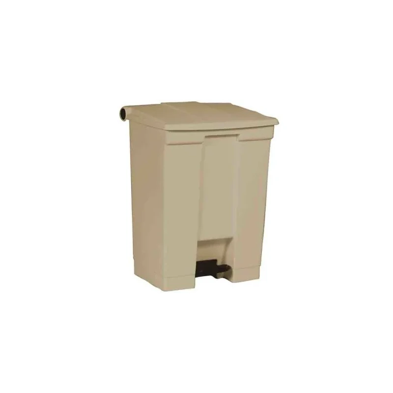 Rubbermaid Commercial Products Legacy Step-On Beige Pedal Plastic Waste Bin 68L FG614500BEIG