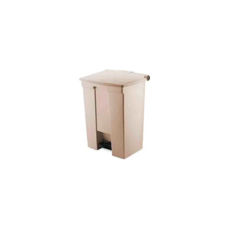 Rubbermaid Commercial Products Legacy Step-On Beige Pedal Plastic Waste Bin 68L FG614500BEIG